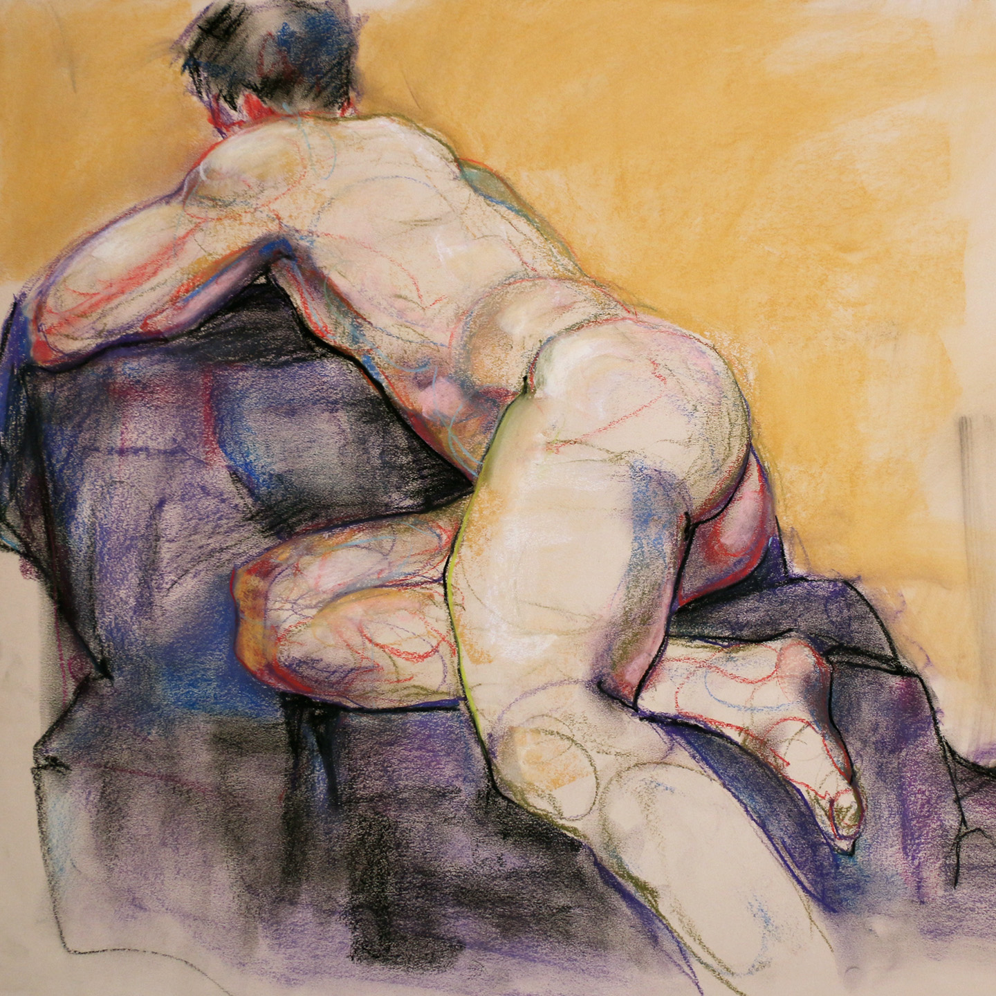Purple-Yellow – Life Drawing and Sketches – Kathryn Kaiser