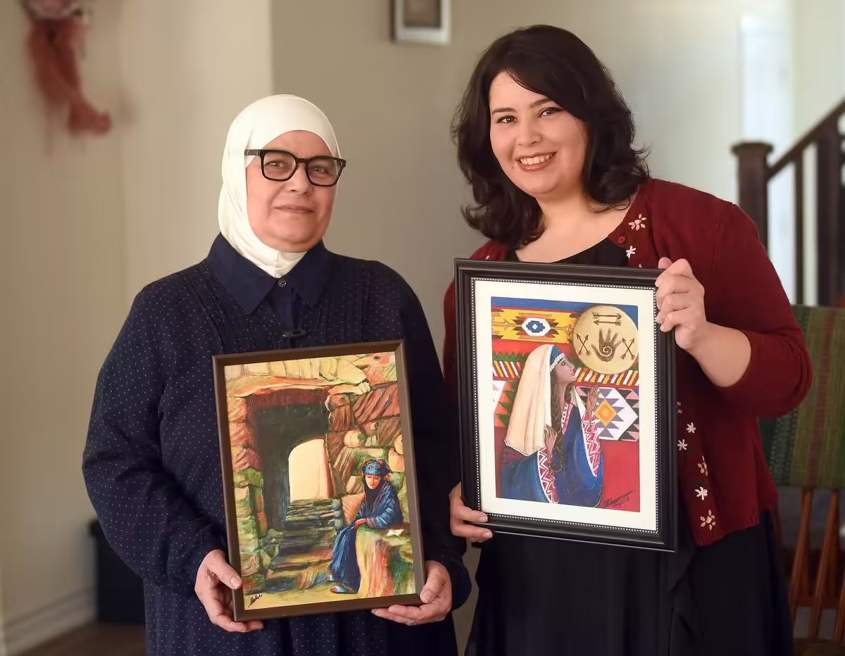 Syrian Mother Daughter Connect to Their Lost Home