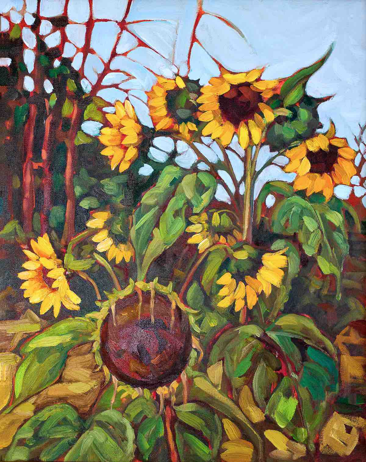 Rogue Sunflowers (Slava Ukraini) Kathryn Kaiser SOLD