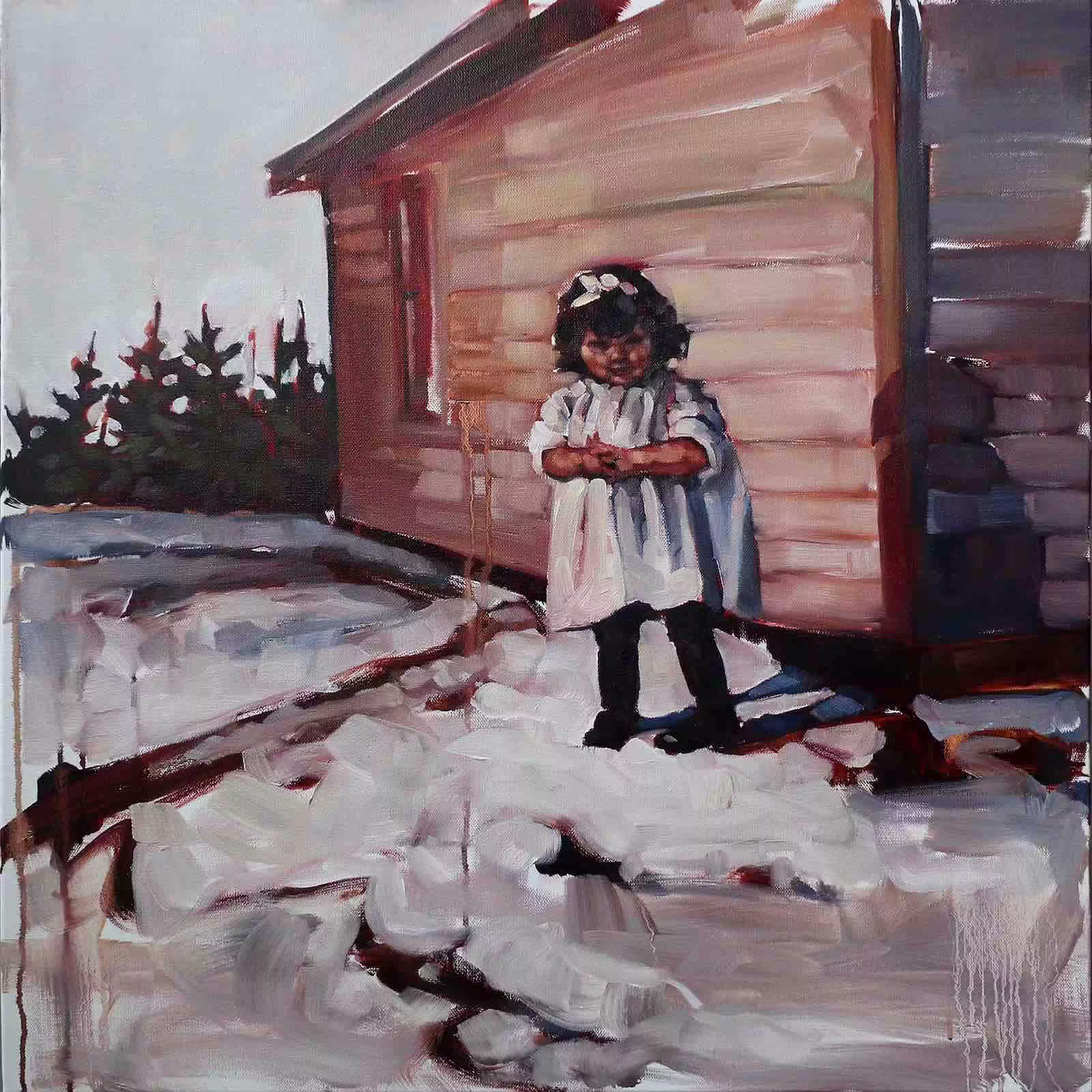 Play Outside | Oil 24" x 24" SOLD Play Outside | Oil 24" x 24" SOLD